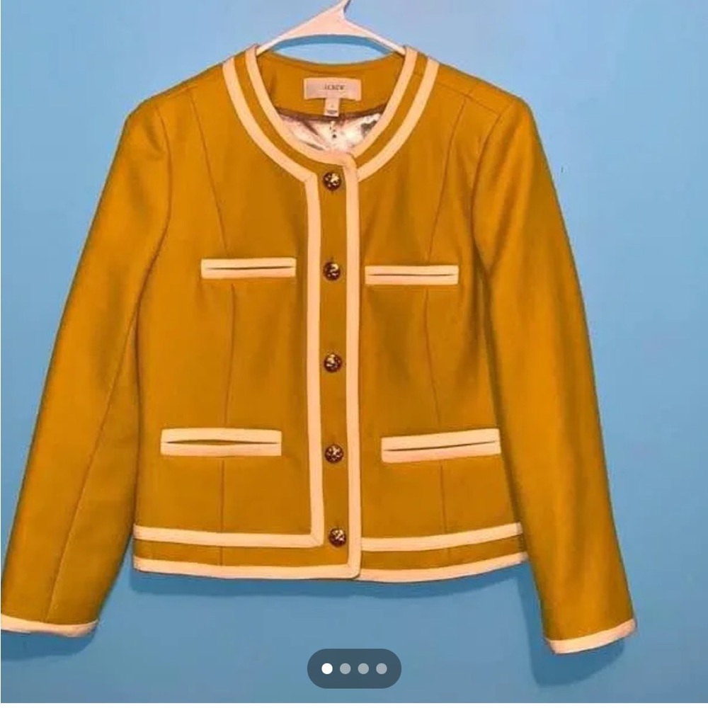 J. Crew lady yellow wool jacket